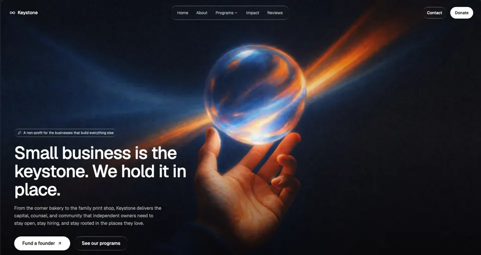 Keystone homepage — Liquid Aura